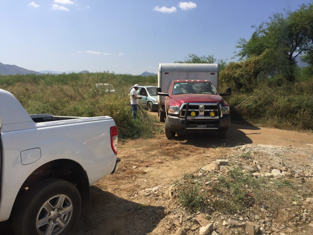 Bus ride to Oaxaca: We weren't the only ones who knew how to avoid the barricades crossing fields.