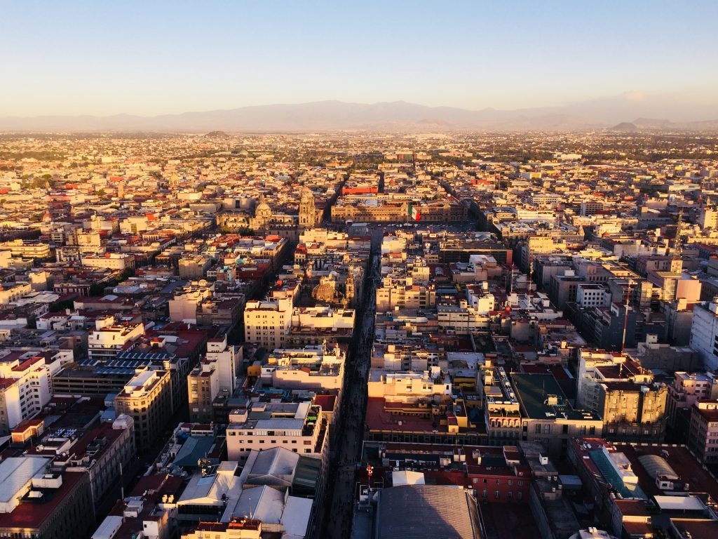 View of Mexico City from Torre Lationamericana.