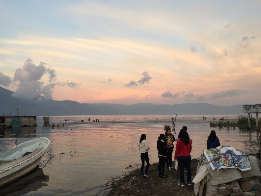 Sunset at Lago de Atitlan.