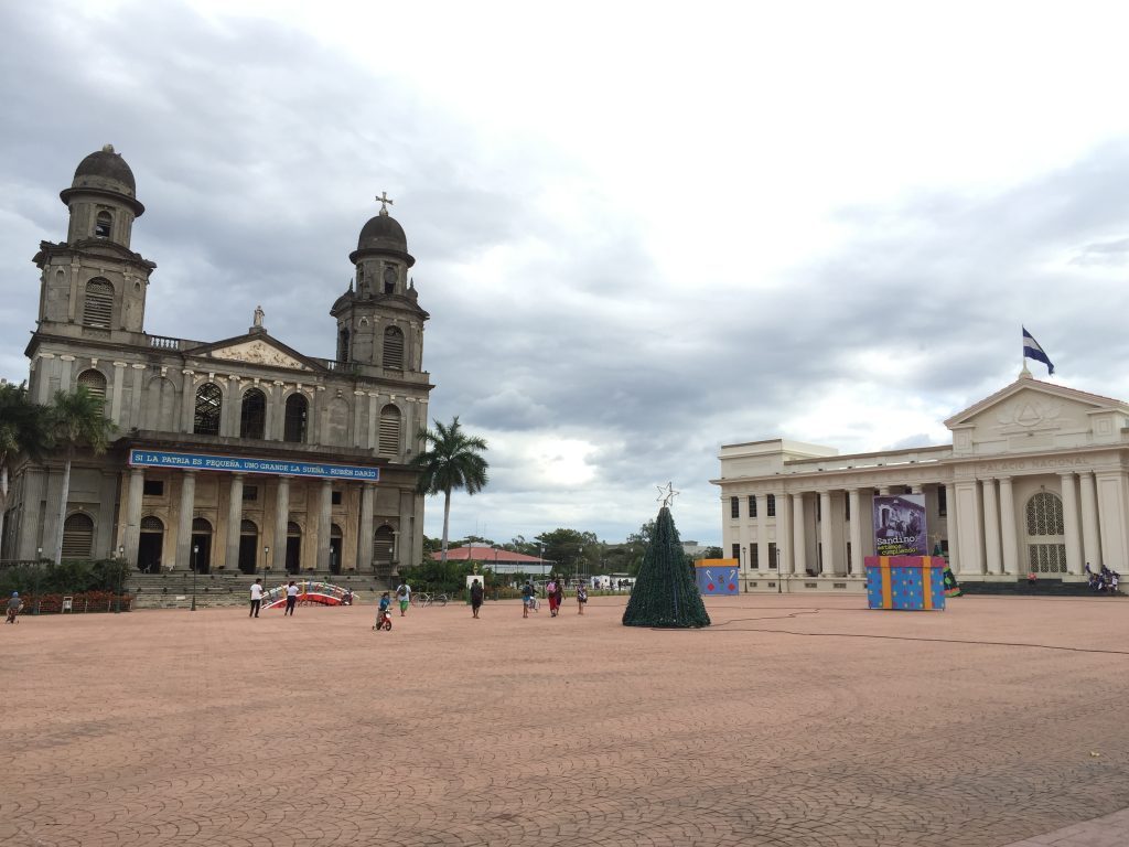 Main square in Managua.
