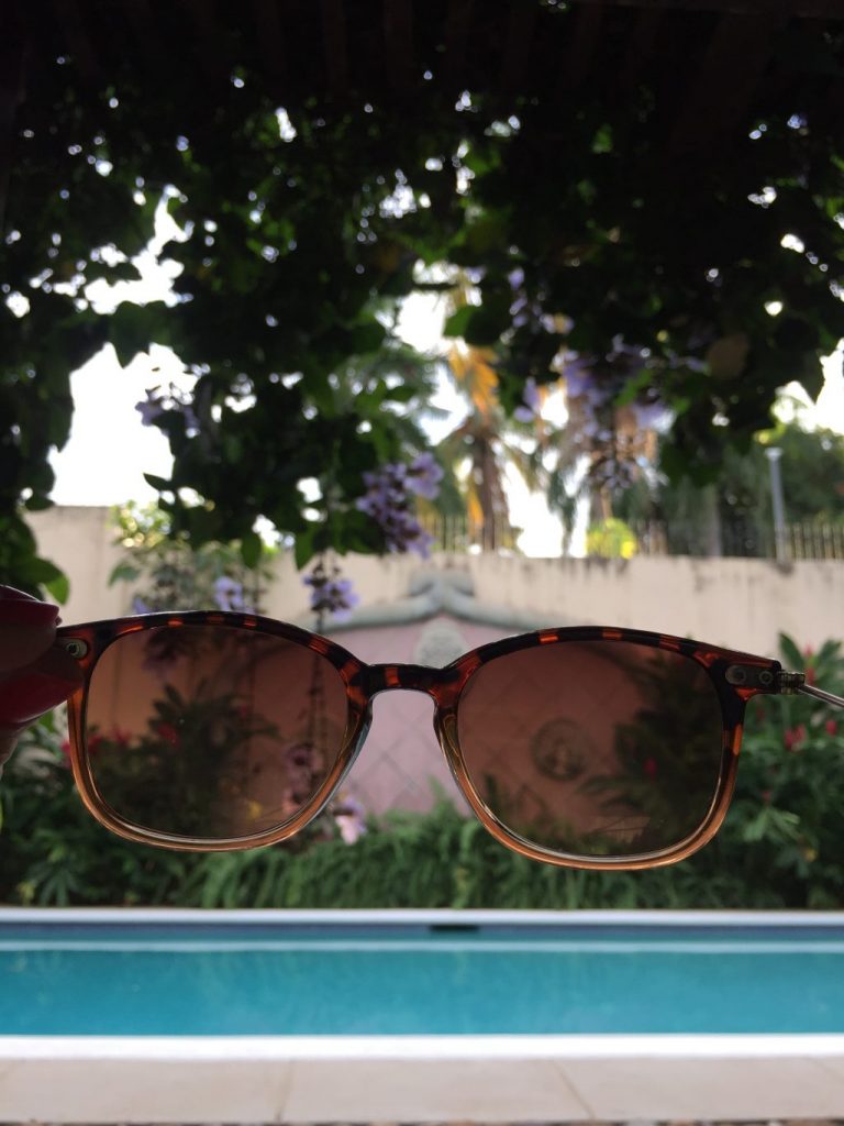 Sunglasses by the pool.
