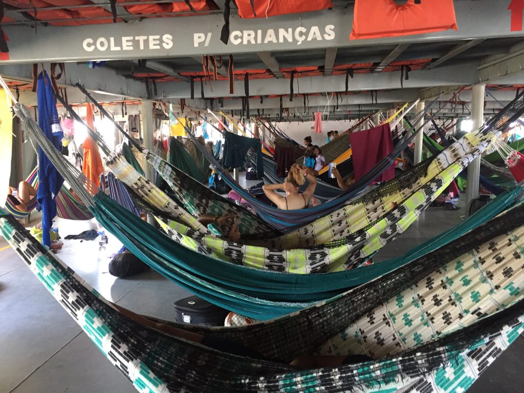 hammocks on the amazon boat trip