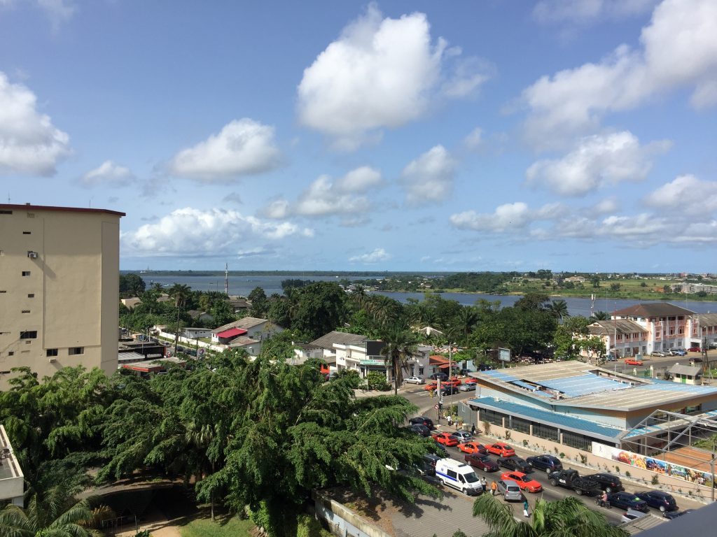 view from the balcony at plateau in abidjan